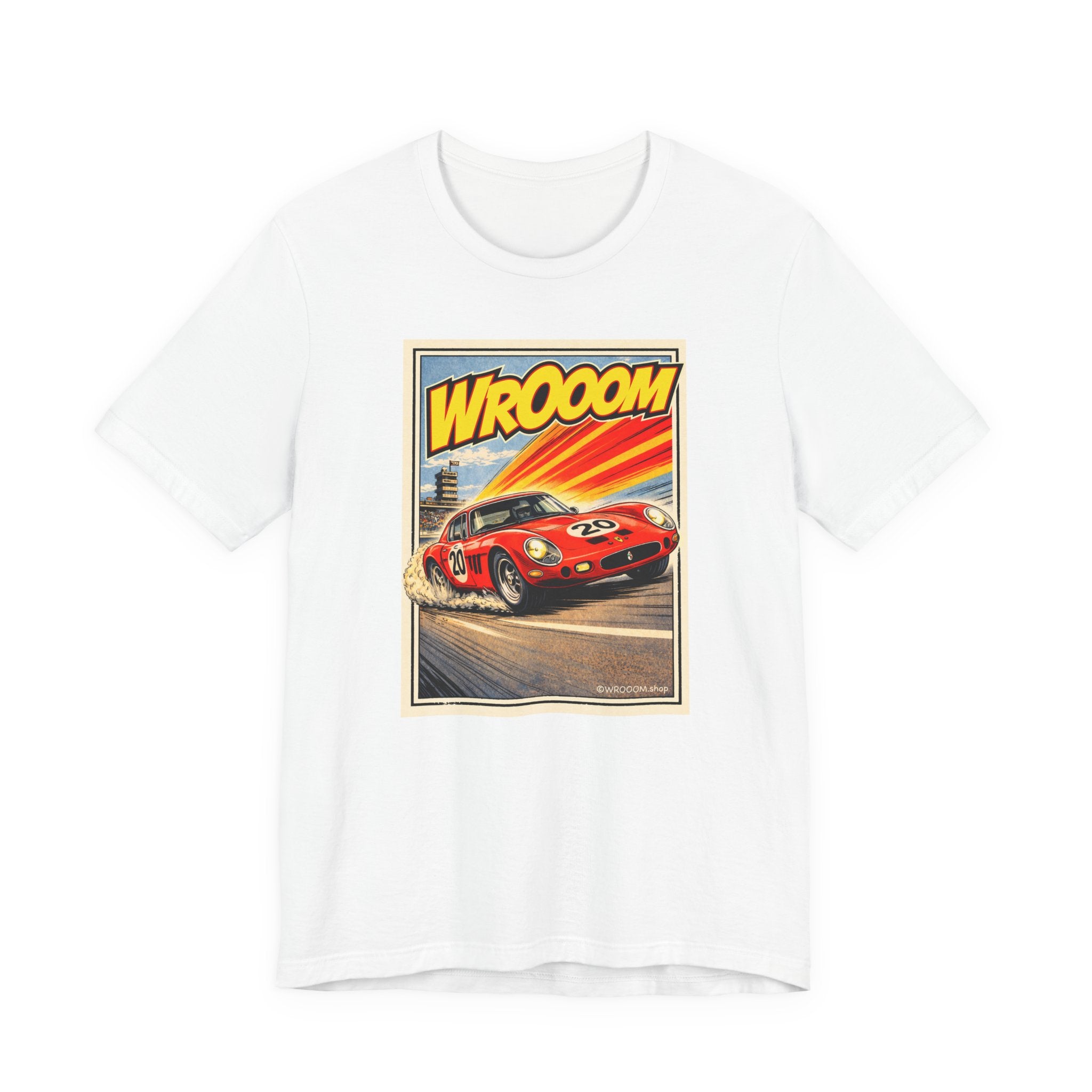 WROOOM Red Racing Icon – Retro Motorsport T-Shirt