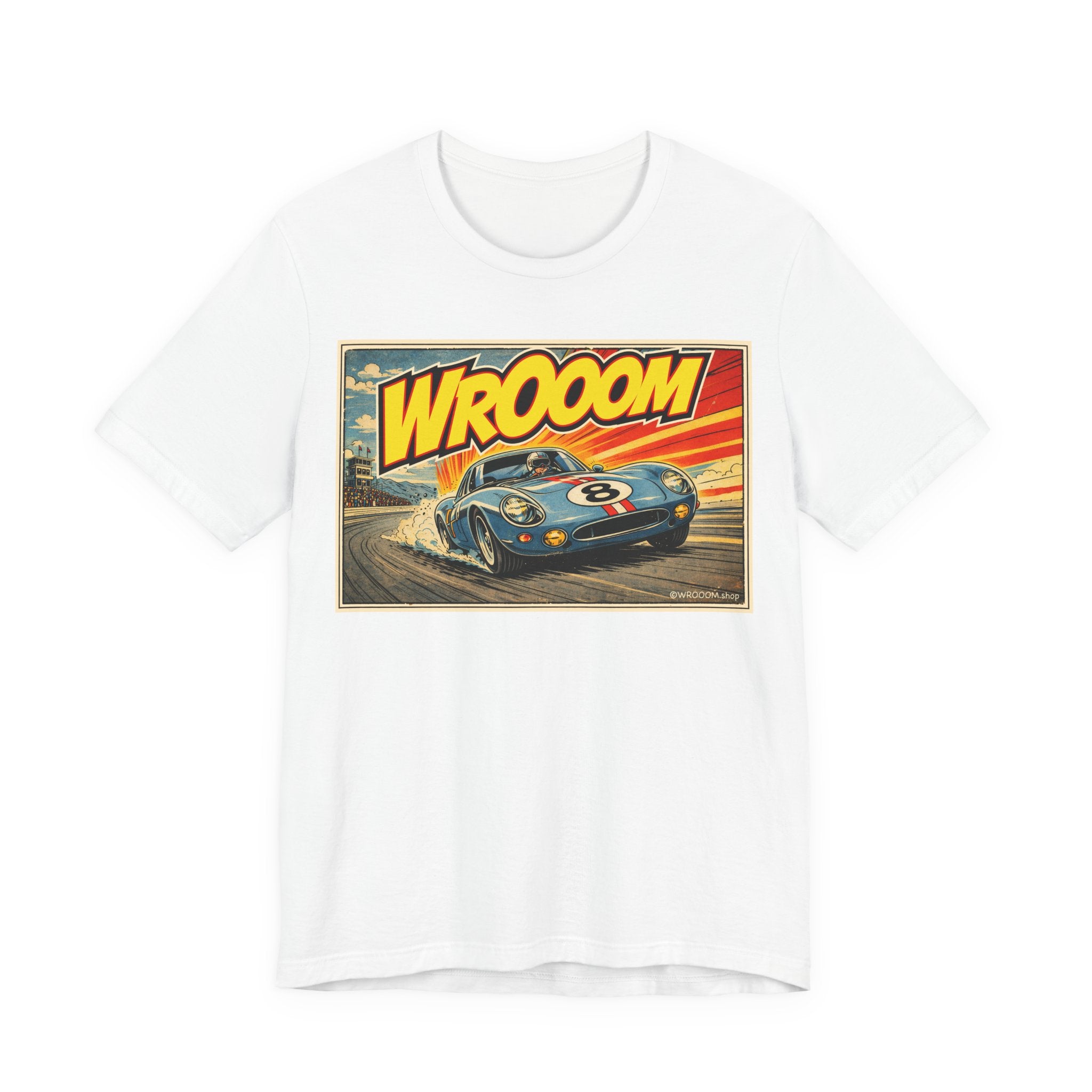 WROOOM Racing Blue – Vintage Motorsport T-Shirt