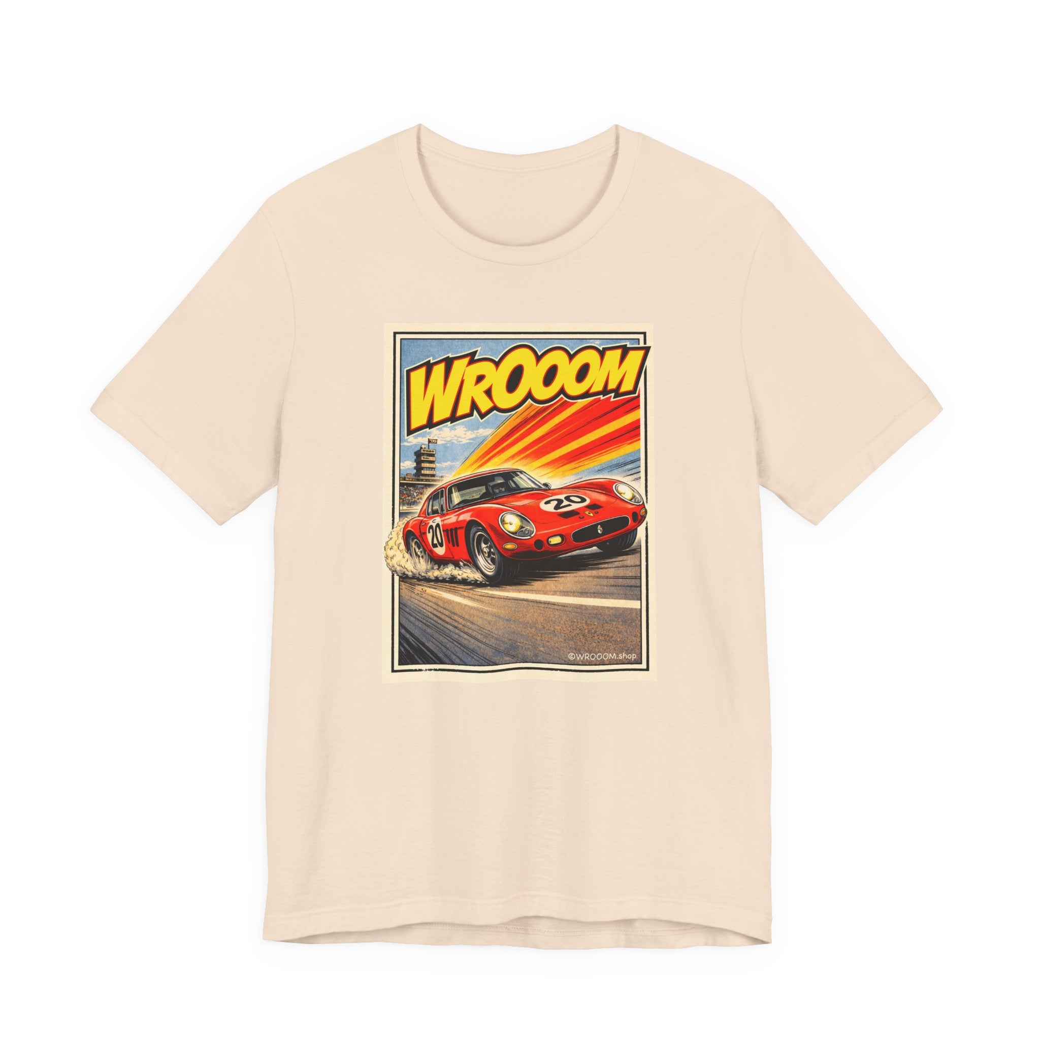 WROOOM Red Racing Icon – Retro Motorsport T-Shirt