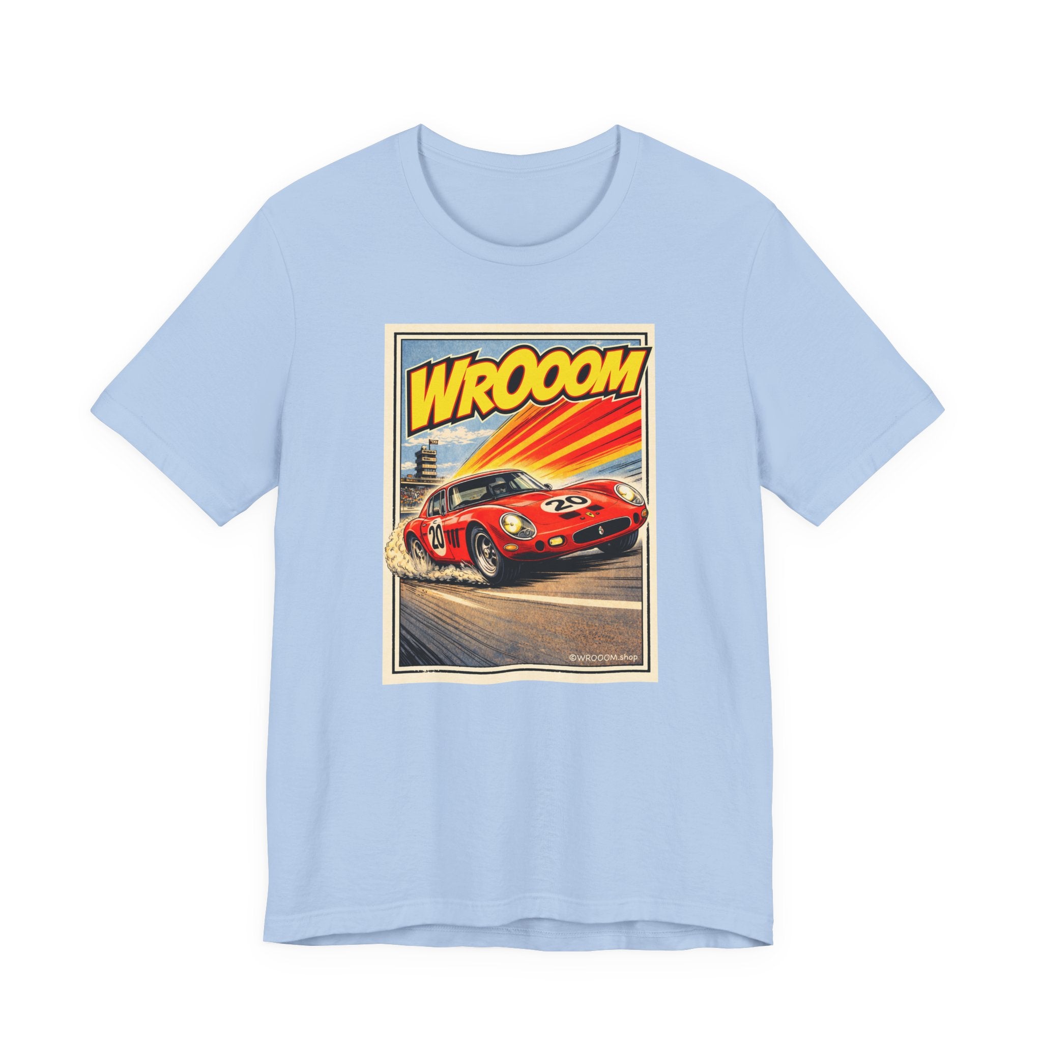 WROOOM Red Racing Icon – Retro Motorsport T-Shirt